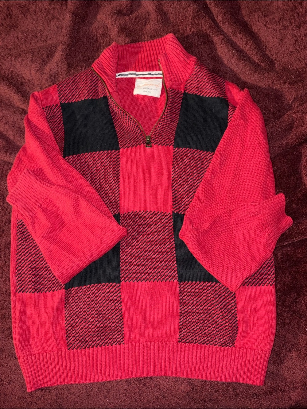 Black and Red Men Sweater